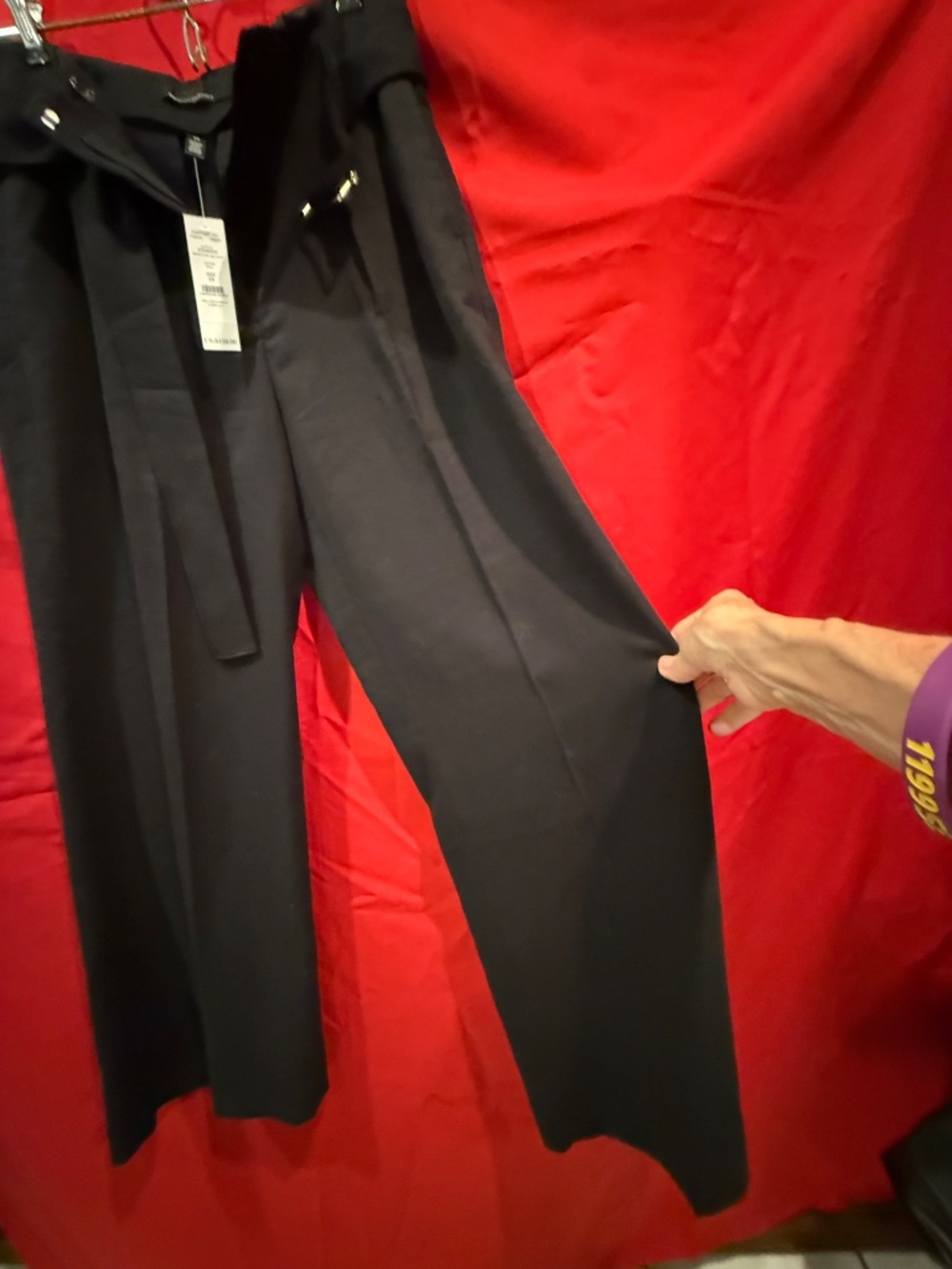 WHITE HOUSE BLACK MARKET WIDE LEG TROUSERS, SIZE 4S - Picture 4 of 8